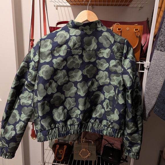 Banana Republic Green and Navy Floral Jacket - Picture 3 of 3